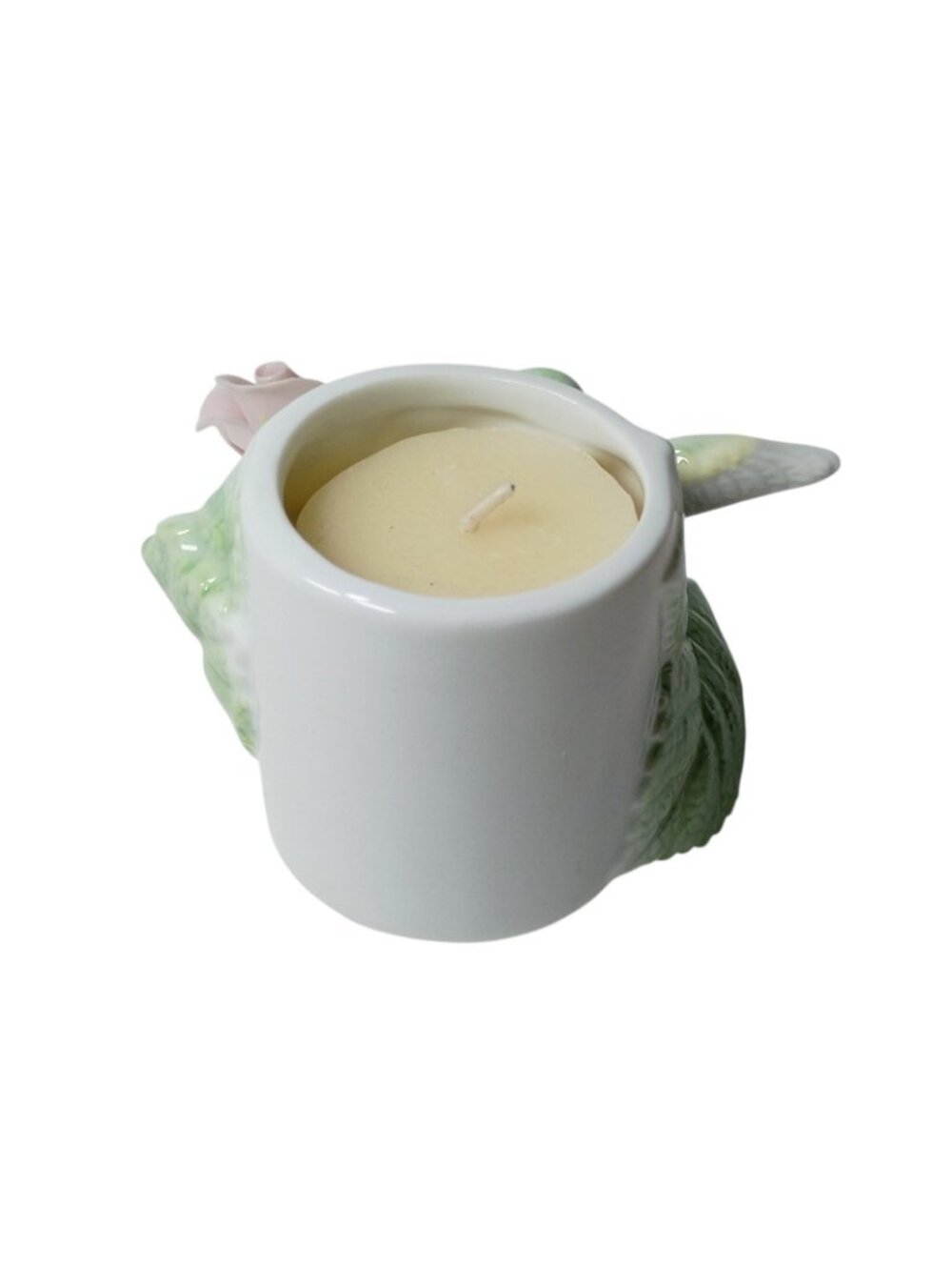 Porcelain Hummingbird & Flower Candleholder Nature - Picture 5 of 6